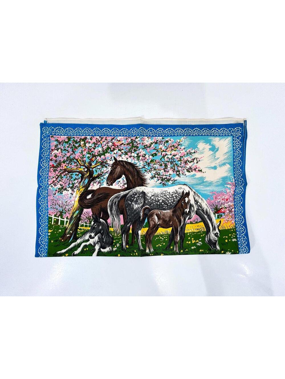 1970 Horses Calendar Tea Towel Kitchen Decor - Picture 4 of 11